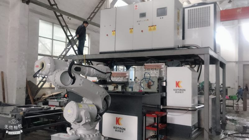 Robot loading and unloading intelligent induction heating application